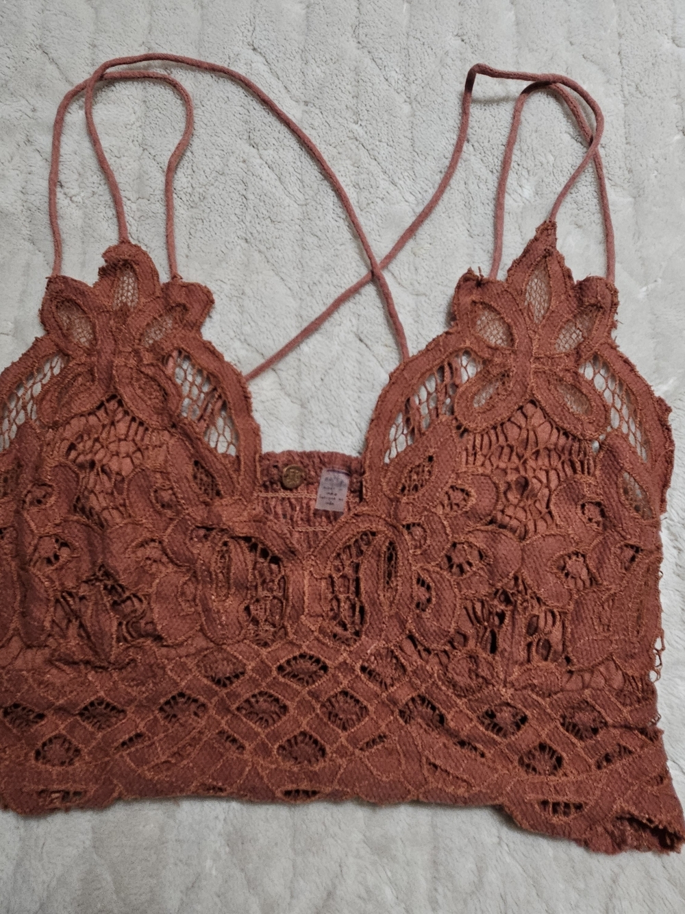 Free People Lace Bralette - Rust Lace Bralette
